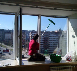 Мытье окон в однокомнатной квартире Толбазы